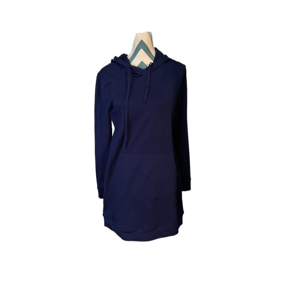 Fabletics Yukon Sweatshirt Dress Womens  BueHooded Hoodie Long Sleeve